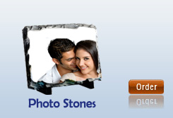 personalized photo on rock